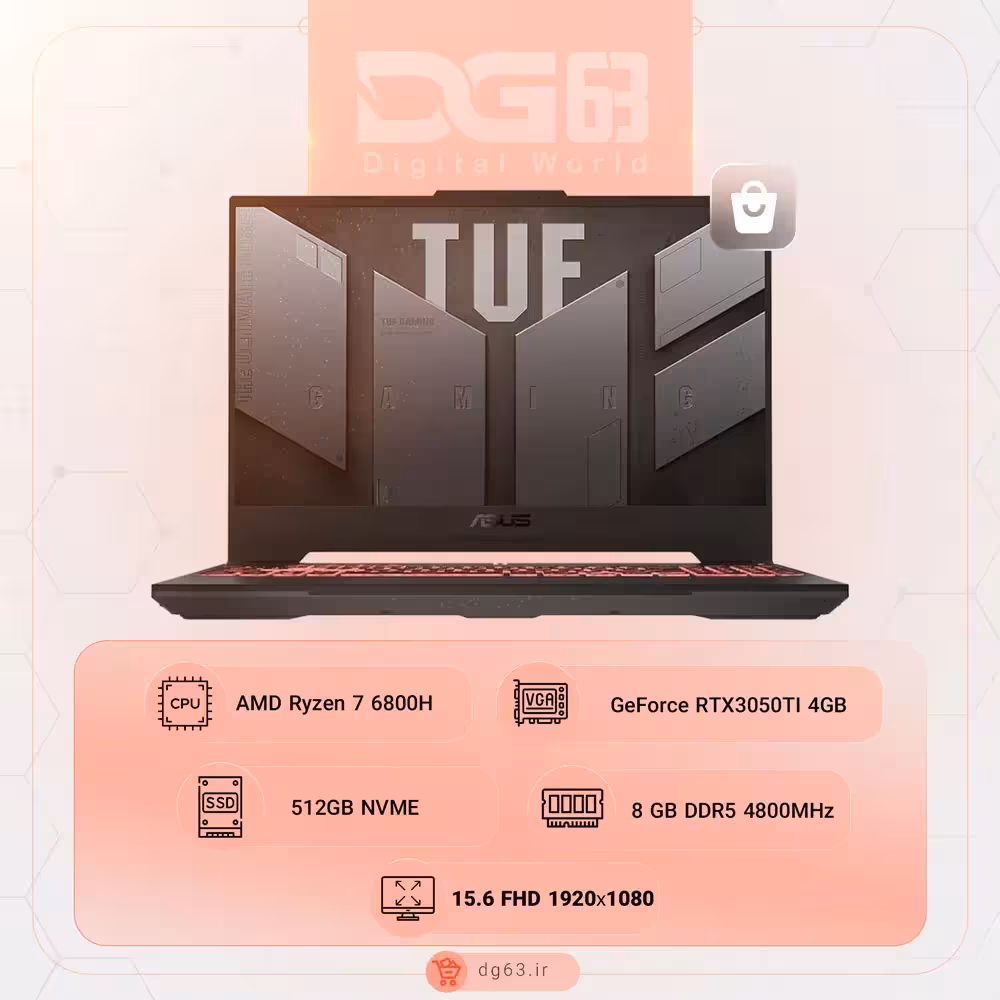 لپ تاپ ایسوس FA507RE مدل TUF Gaming A15 با رَم 8 - دیجی 63
