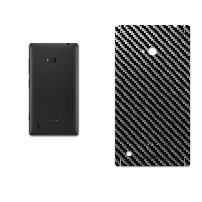 برچسب پوششی ماهوت مدل Glossy-Silver-Fiber مناسب برای گوشی موبایل نوکیا Lumia 720