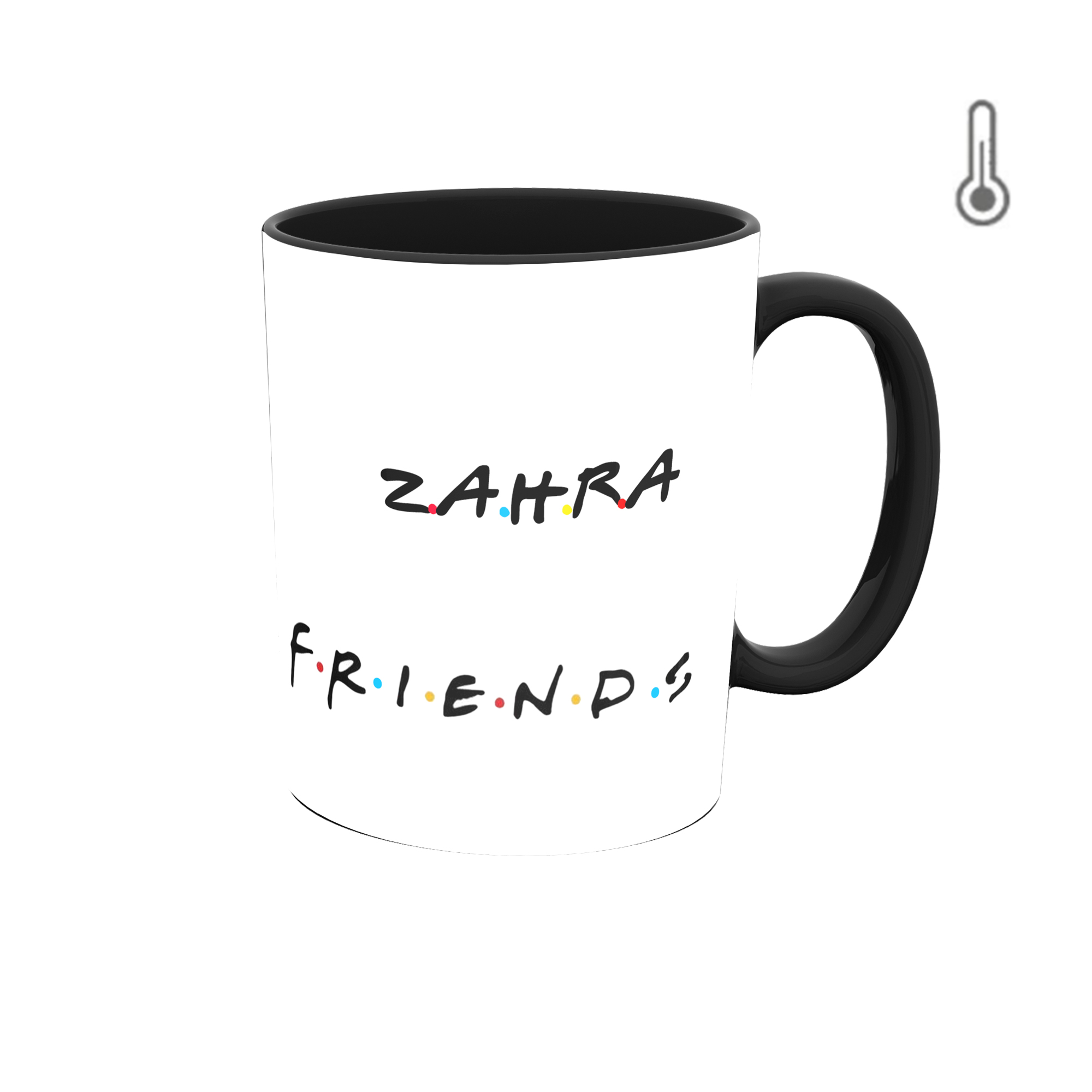 ماگ حرارتی طرح اسم زهرا مدل فرندز Friends