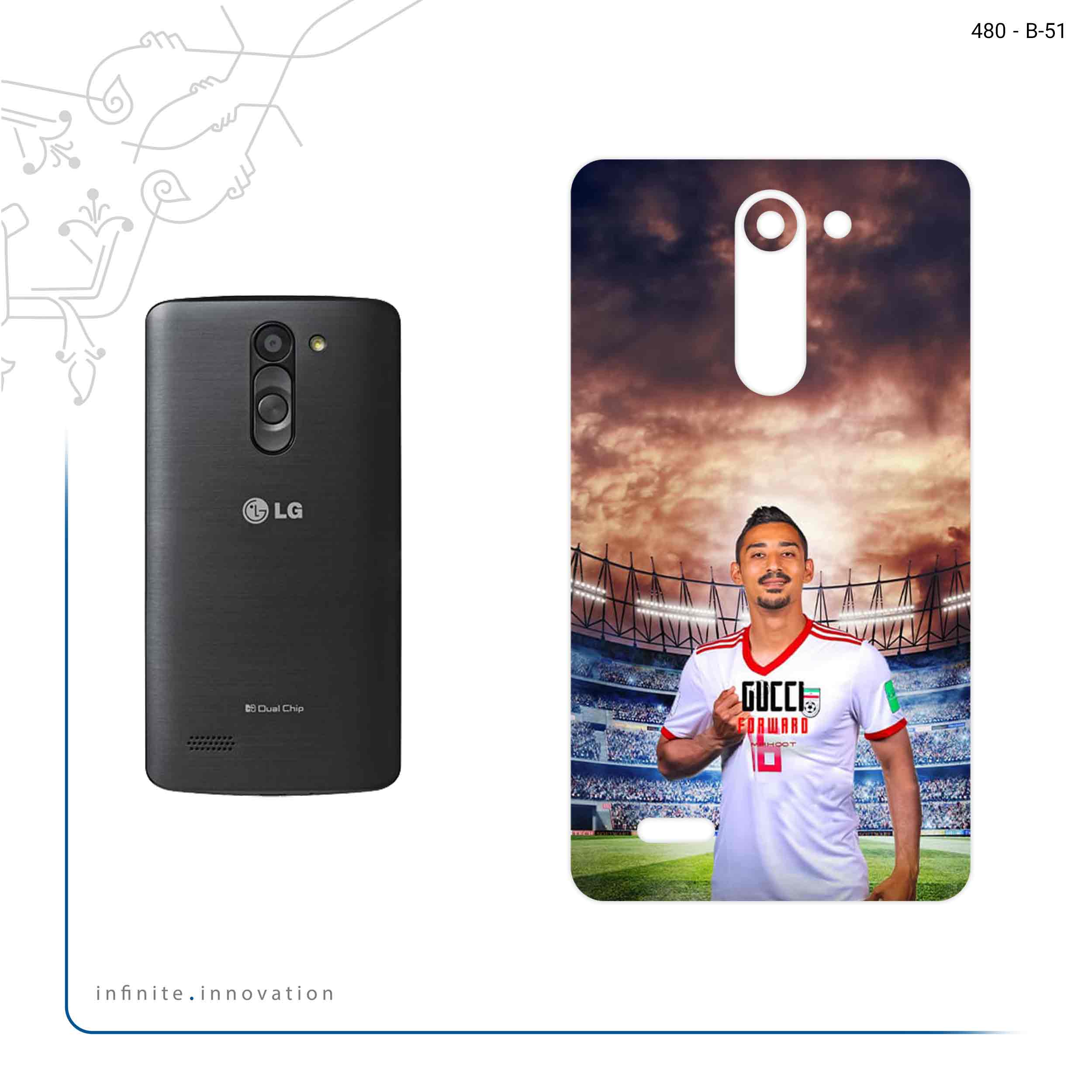 برچسب پوششی ماهوت مدل Reza Ghoochannejhad مناسب برای گوشی موبایل ال جی L Bello