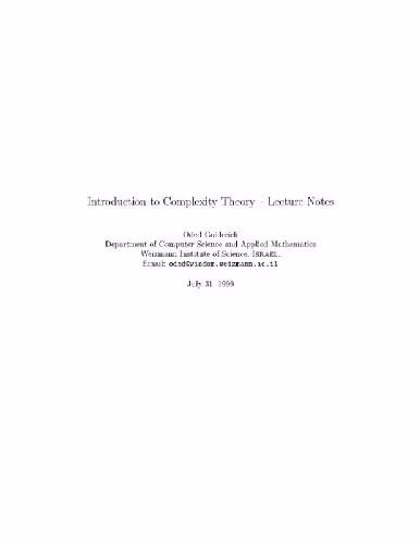 خرید و دانلود نسخه کامل کتاب Introduction to Complexity Theory