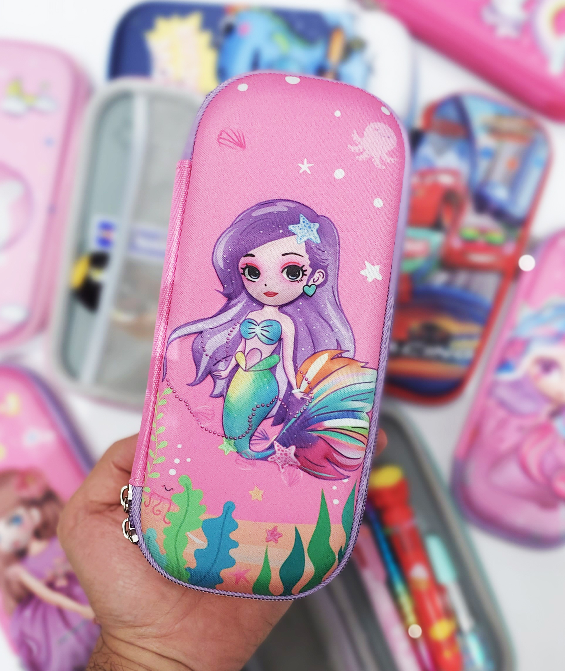 جامدادی کتابی سه بعدی کوچک طرح پری دریایی دم رنگی