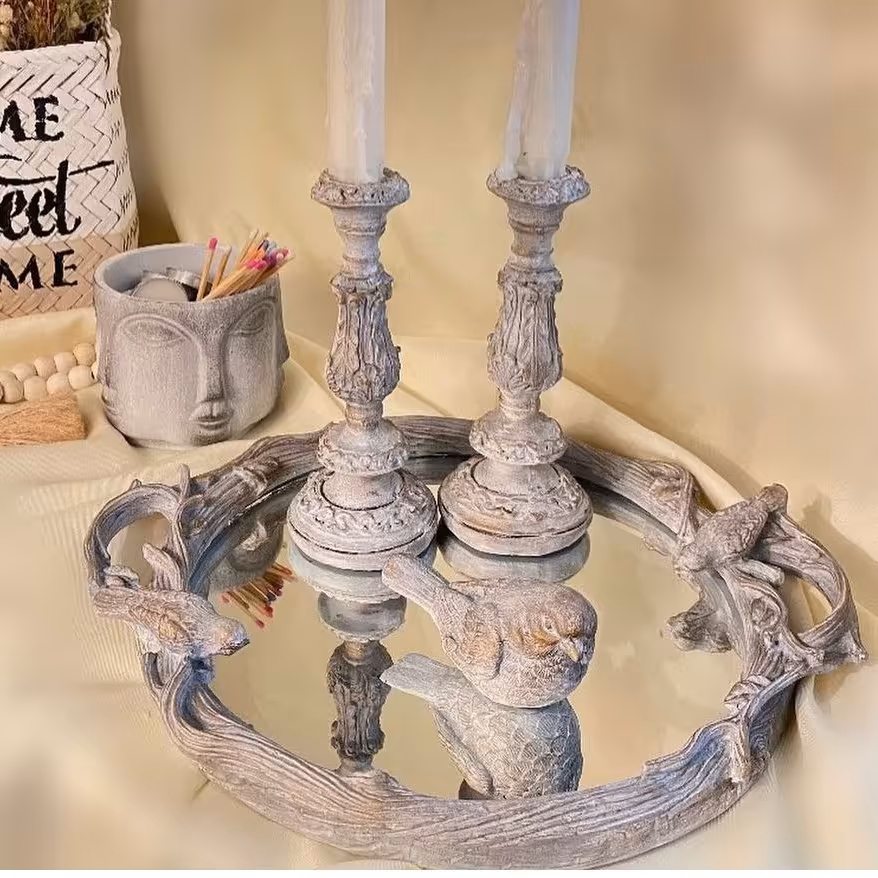 سینی مدل کف اینه طرح گنجشک