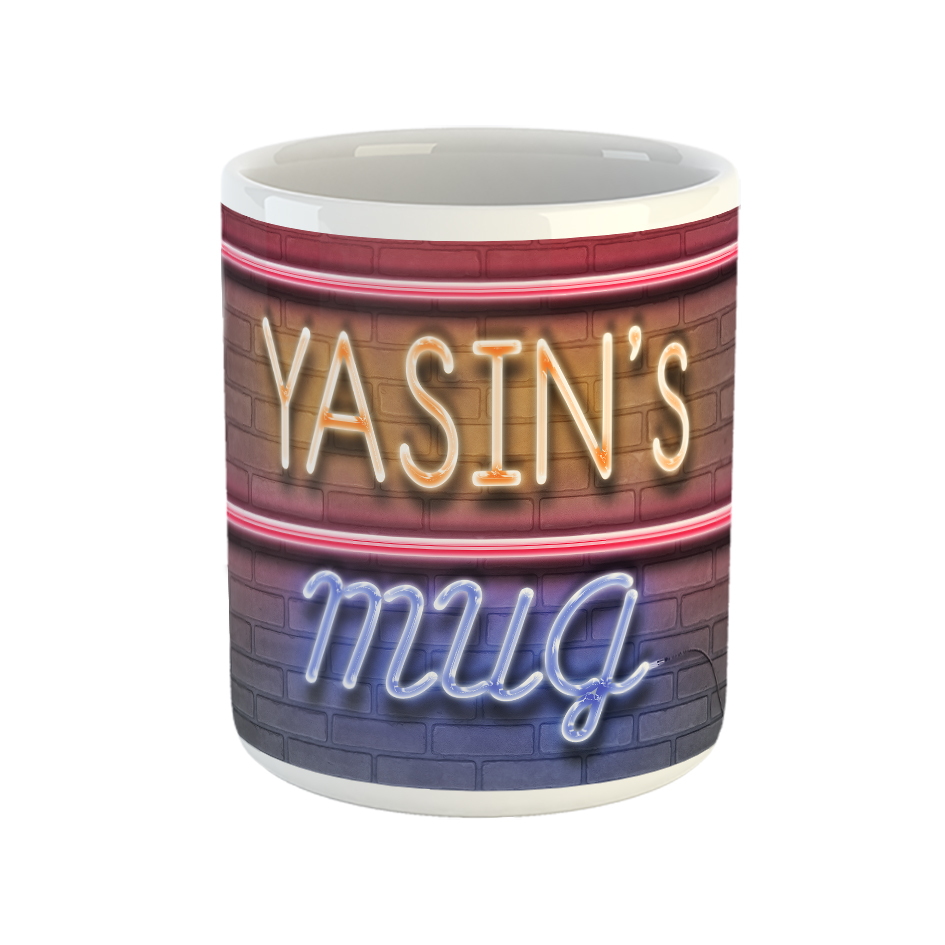 ماگ طرح تابلو نئون مدل یاسین