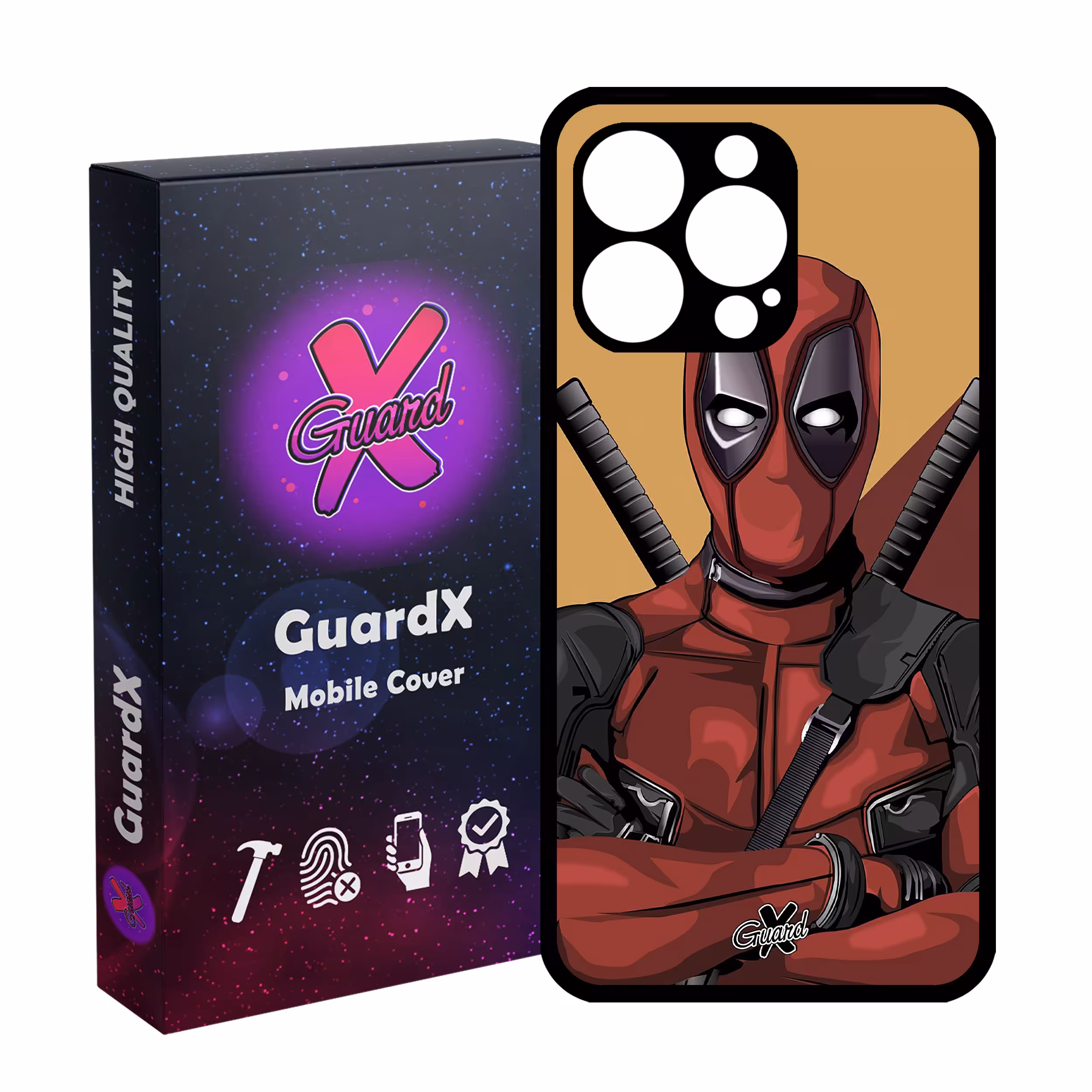 کاور گارد ایکس طرح Dead Pool مدل Glass10091 مناسب برای گوشی موبایل اپل iPhone 13 Pro