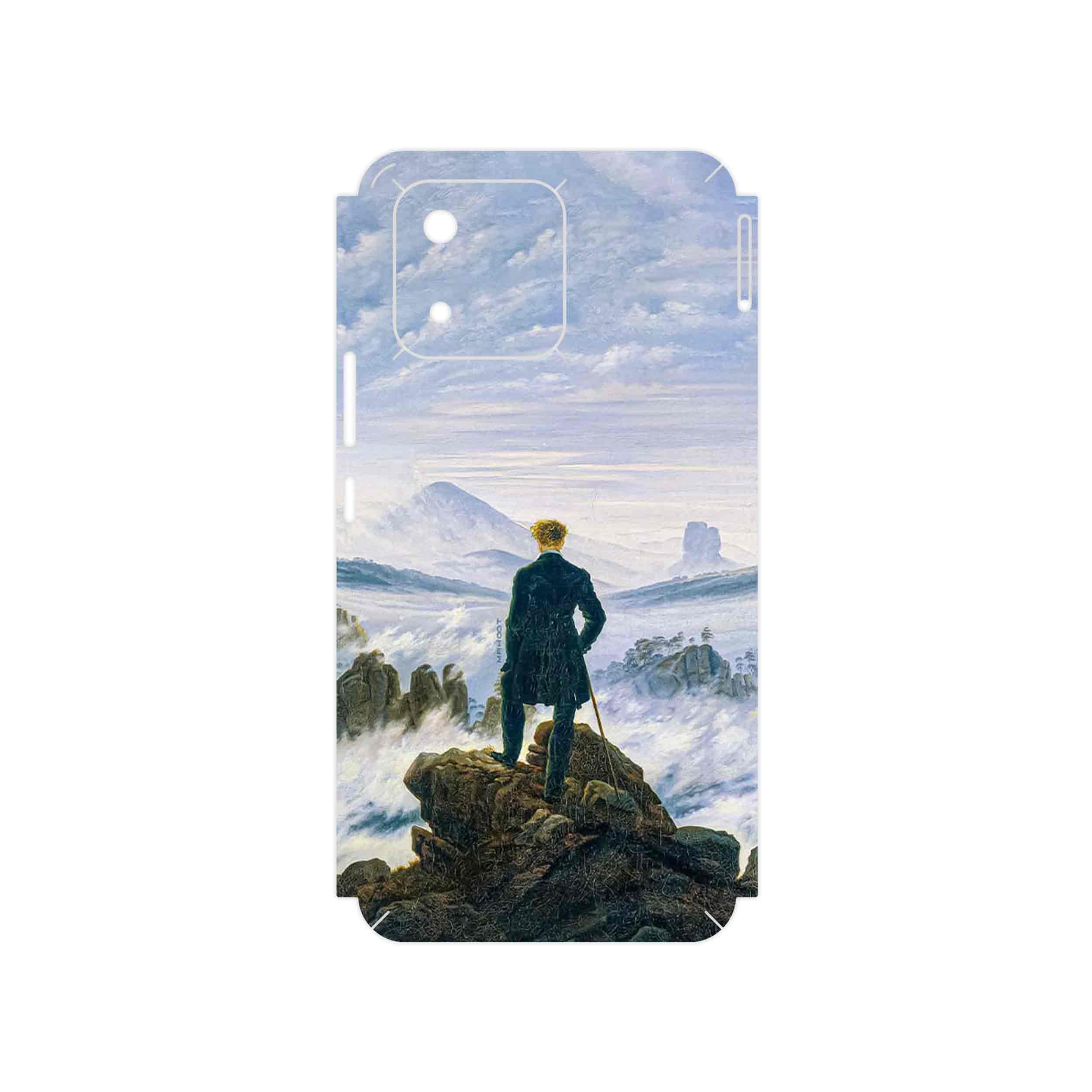 برچسب پوششی ماهوت مدل Wanderer above the Sea of Fog مناسب برای گوشی موبایل آنر X5