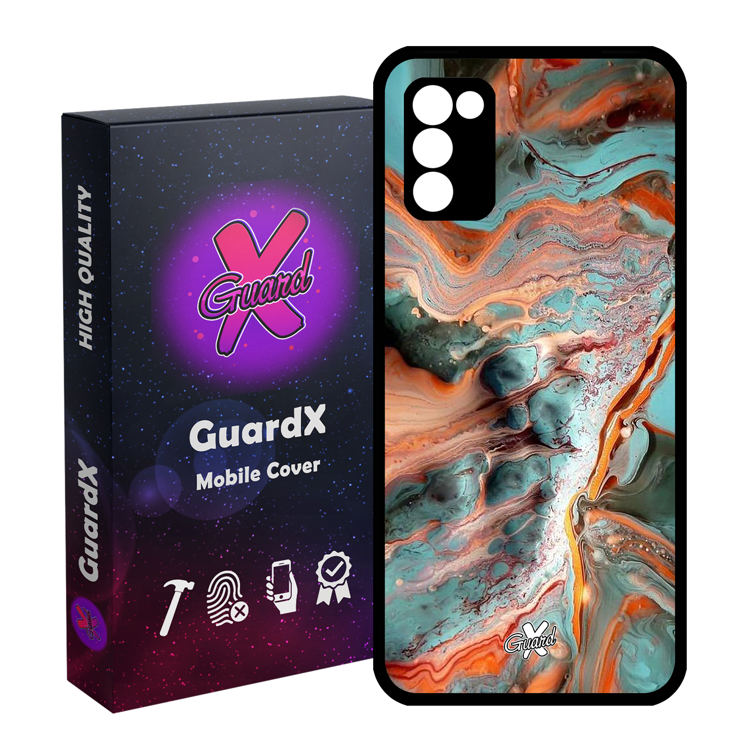 کاور گارد ایکس طرح ماربل مدل Glass10281 مناسب برای گوشی موبایل سامسونگ Galaxy A02s / M02s