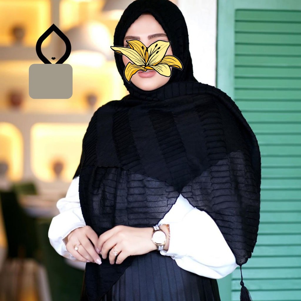 روسری سوپر نخ پلیسه در دو رنگ