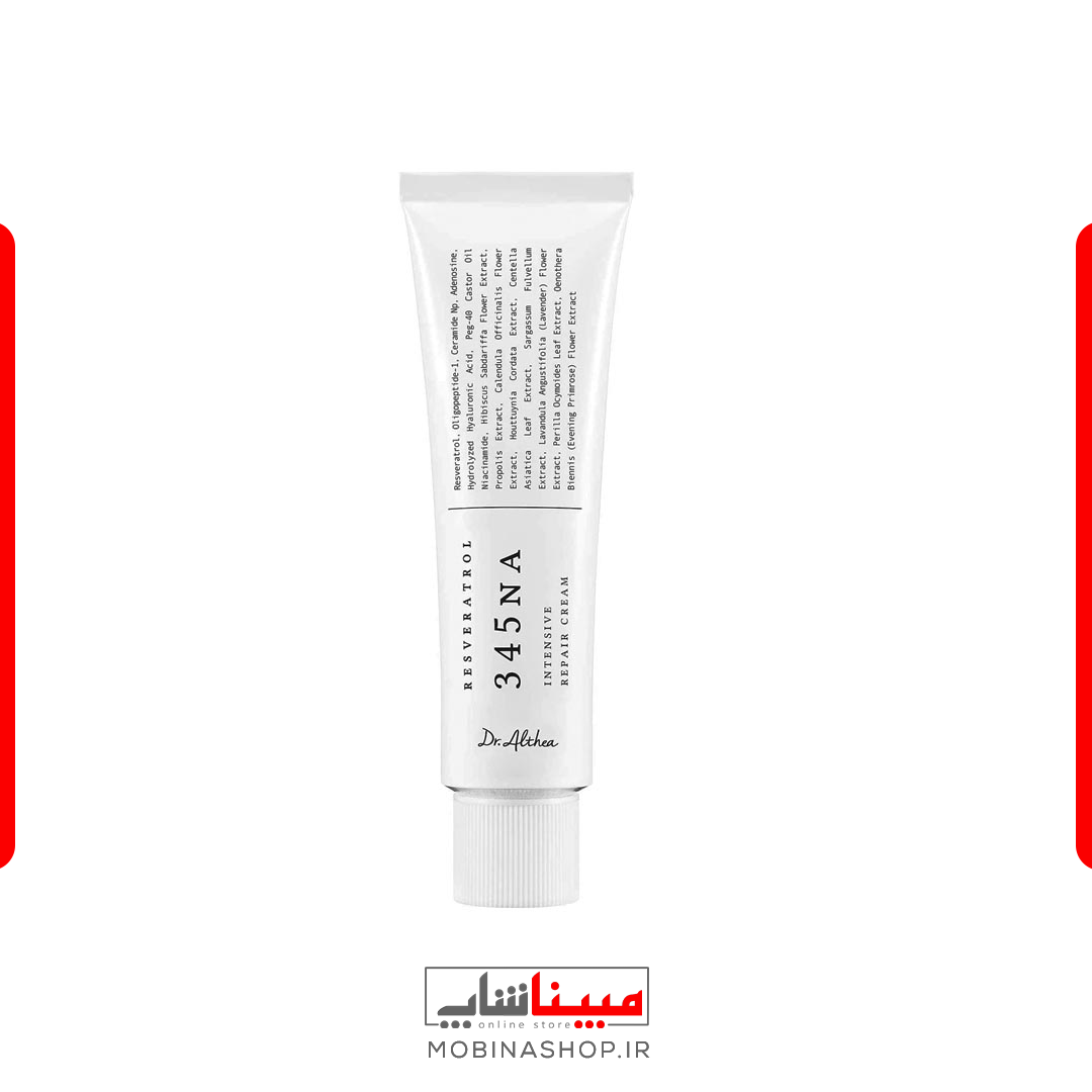 کرم ترمیمکننده 345 دکتر آلتیا 50 میل | ترمیم، آبرسانی و ضد التهاب قوی برای پوست حساس
