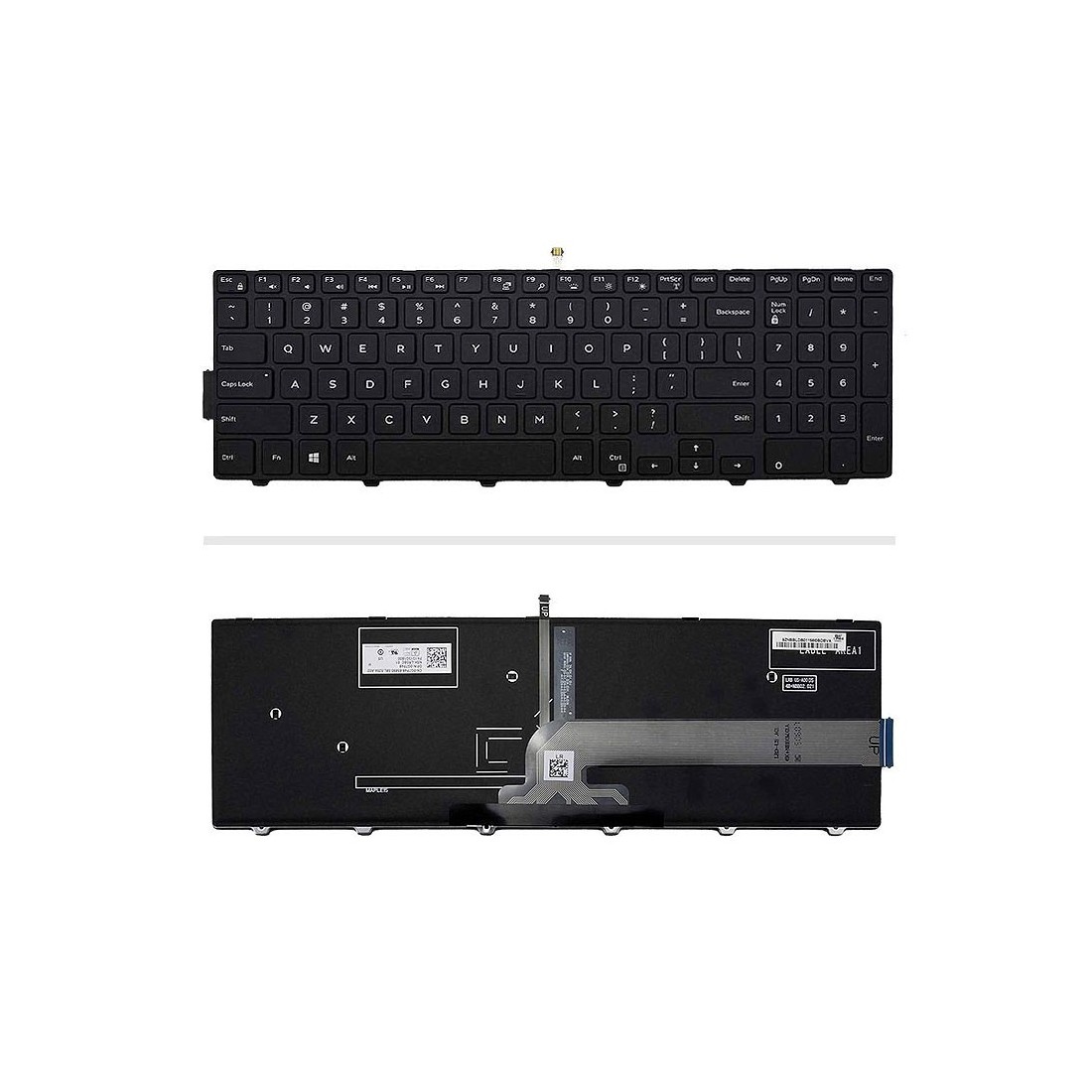 کیبورد لپ‌تاپ دل Inspiron 15-5543 (با بکلایت و فریم)