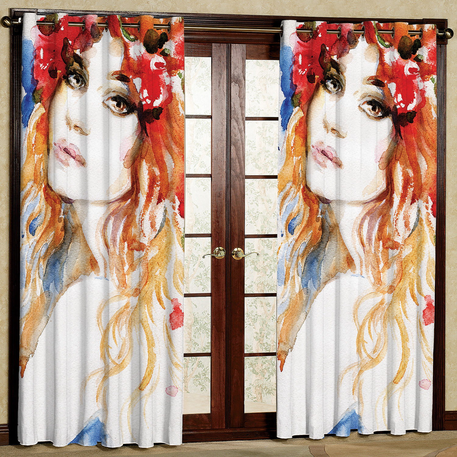   پرده مدل دختر مخمل پانچی کد 614 سایز 140x280 سانتی متر