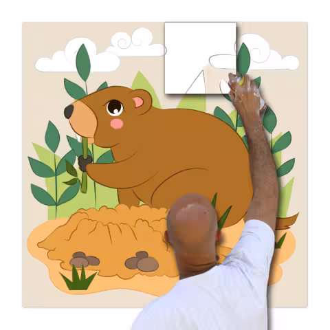 کاردستی نقاشی غول پیکر« موش خرمائی»