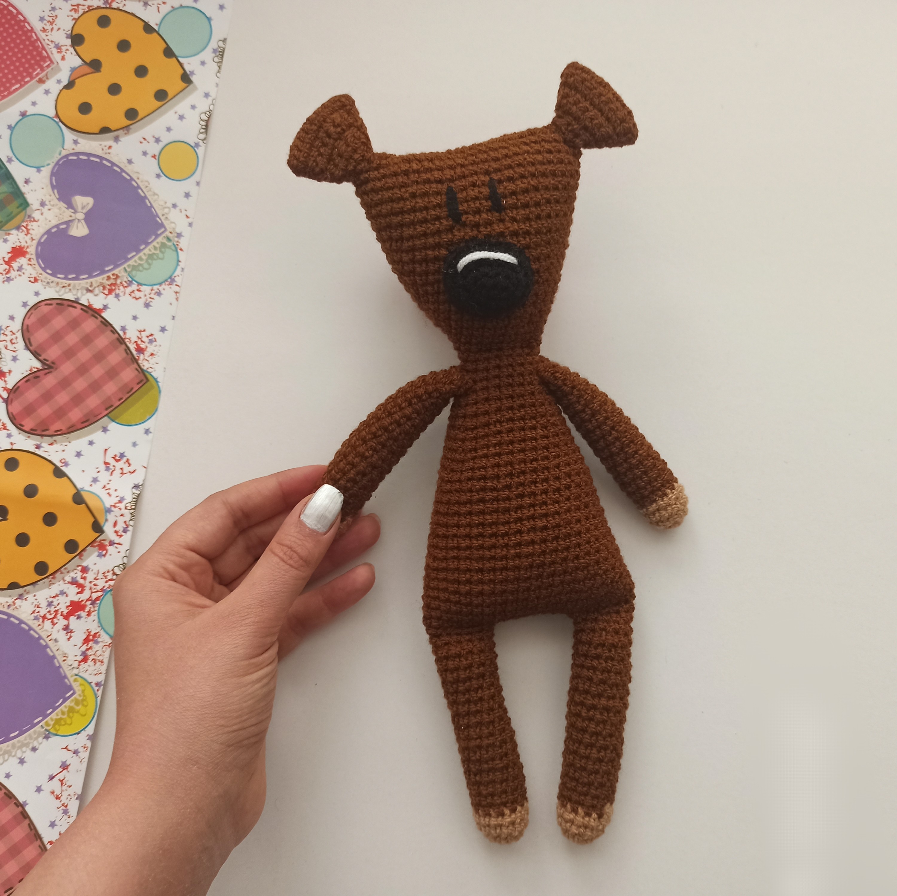 خرس تدی بافتنی..قد 25سانت