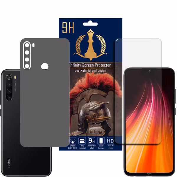 برچسب پوششی اینفینیتی مدل PRO MAX مناسب برای گوشی موبایل شیائومی REDMI NOTE 8 / REDMI NOTE 8T / REDMI NOTE 8 2021 به همراه محافظ صفحه نمایش