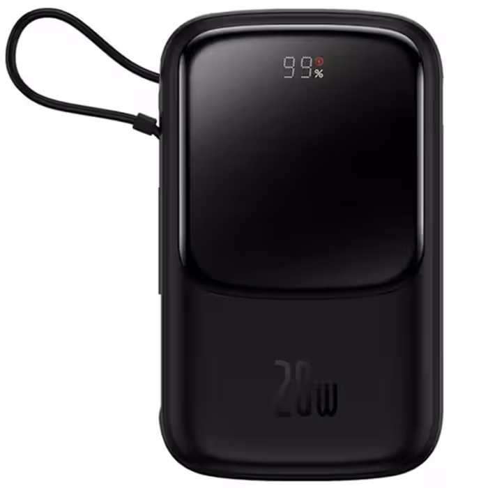 پاوربانک شارژر سریع 20 وات به همراه کابل لایتنینگ 10000 بیسوس Baseus Qpow Pro Fast Charge Power Bank PPQD020001