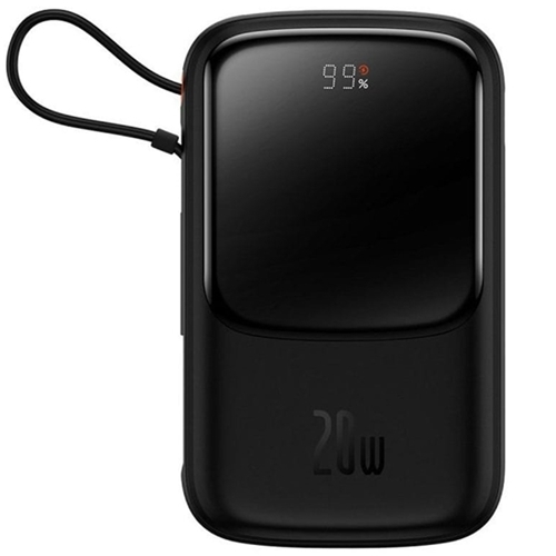 پاوربانک شارژر سریع 20 وات به همراه کابل لایتنینگ 10000 بیسوس Baseus Qpow Pro Fast Charge Power Bank PPQD020001