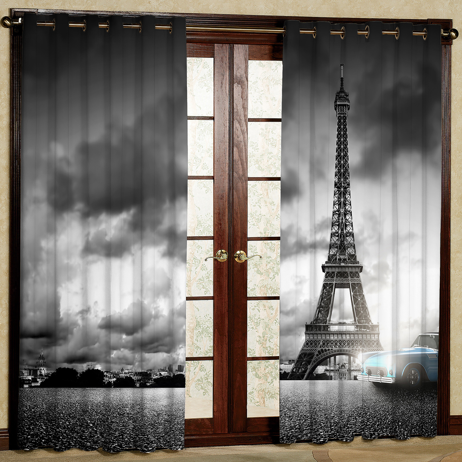 پرده مدل برج مخمل پانچی کد 4480 سایز 200x140 سانتی متر