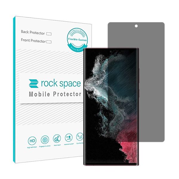 گلس سامسونگ Galaxy S22 Ultra 5G مدل نانو هیدروژل پرایوسی برند راک اسپیس کد S