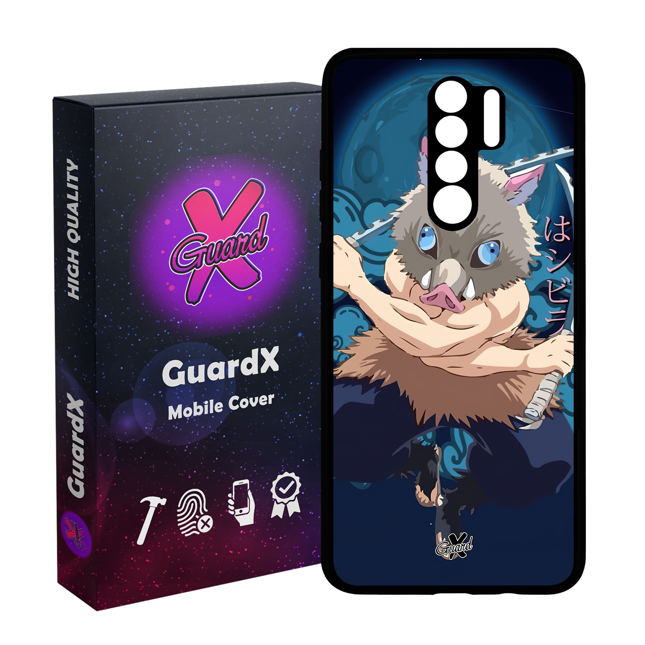 کاور گارد ایکس طرح شیطان کش انیمه مدل Glass10560 مناسب برای گوشی موبایل شیائومی Redmi 9/Redmi 9 Prime/Poco M2