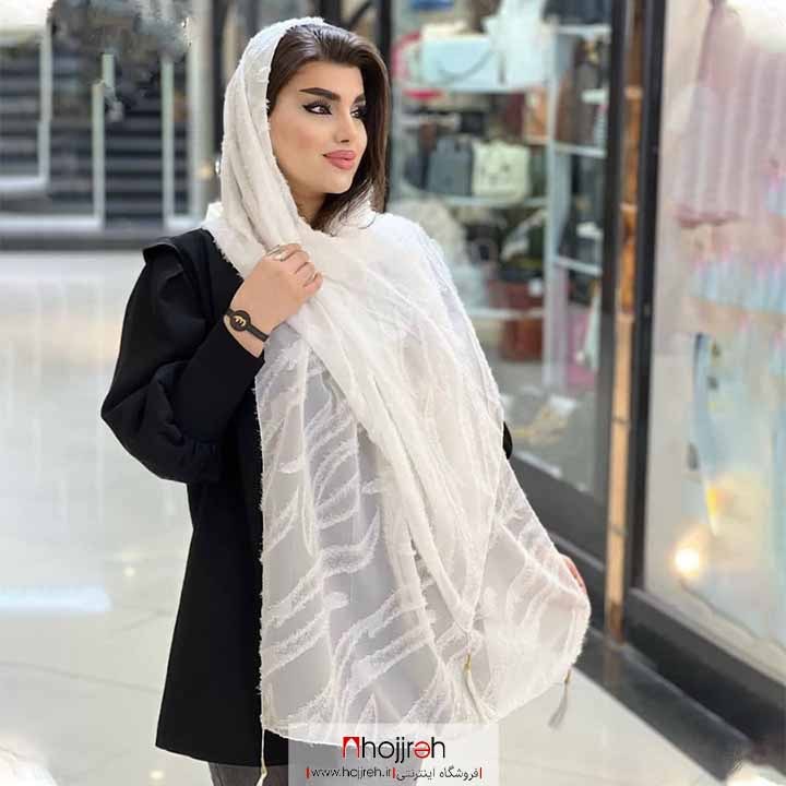 اطلاعات ، قیمت و خرید شال یاخما سفید کد RO154