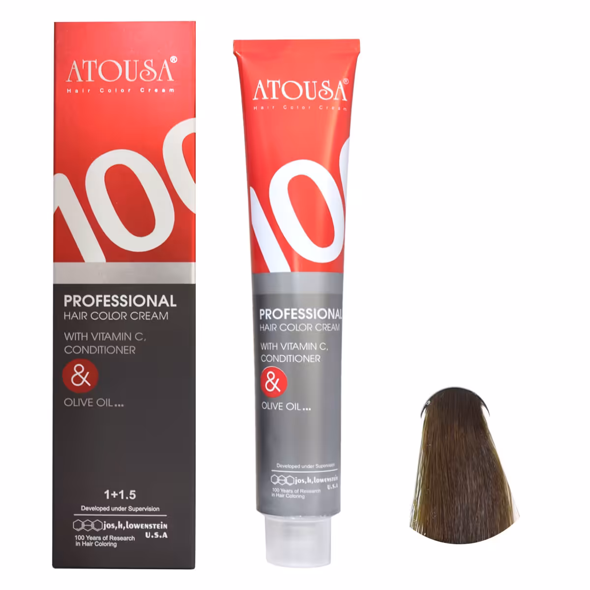 رنگ مو آتوسا شماره M2 حجم 100 میلی لیتر رنگ قهوه ای زیتونی تیره