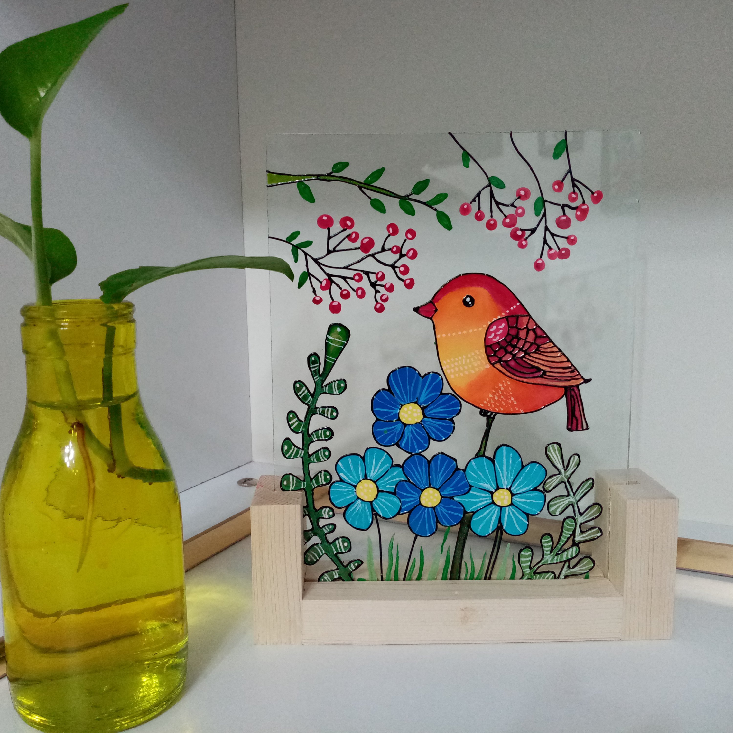 تابلوی ویترای طرح استند دیواره دار