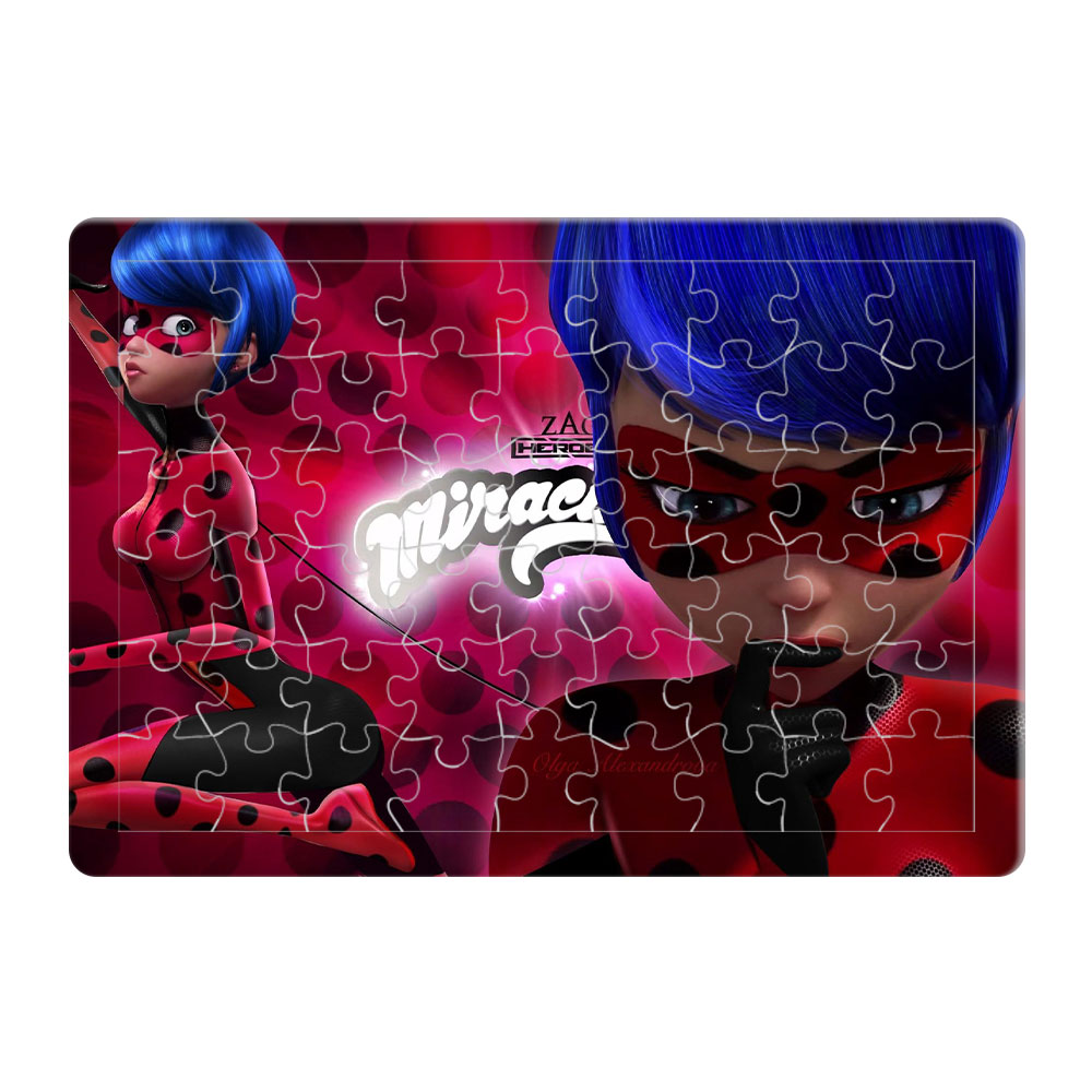 پازل 54 تکه طرح دخترکفشدوزکی مدل P1201