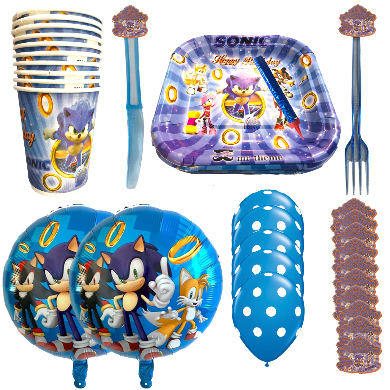 مجموعه 58 عددی تم تولد مسترتم طرح سونیک