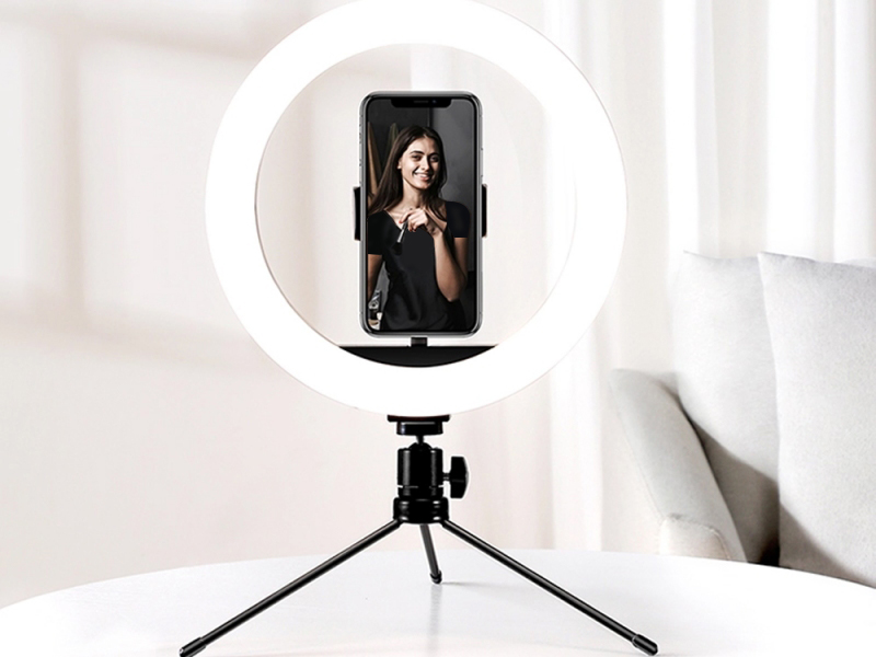 رینگ لایت 10 اینچی رومیزی به همراه سه پایه جویروم Joyroom JR-ZS229 Mini Desktop Ring Light