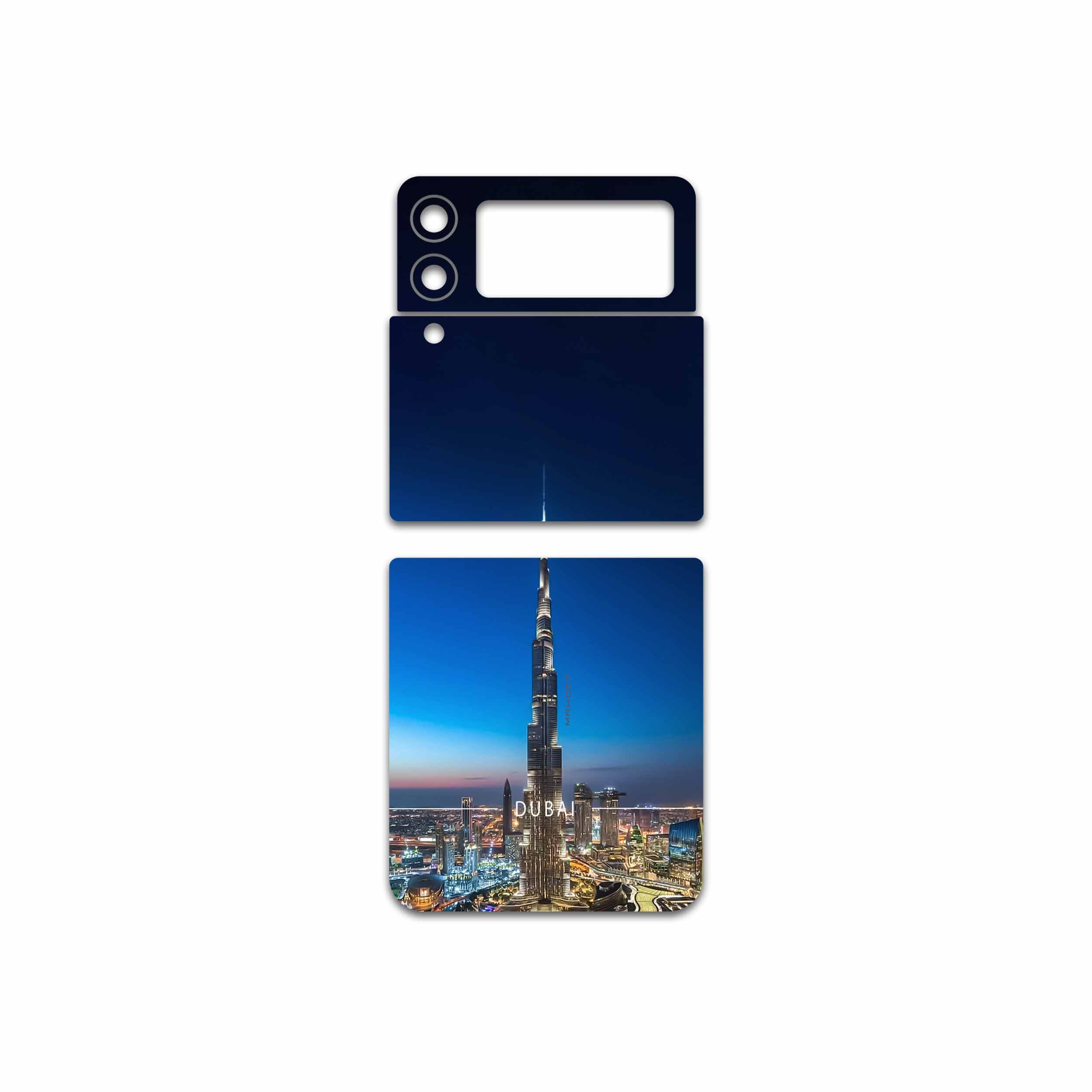 برچسب پوششی ماهوت مدل Dubai-City مناسب برای گوشی موبایل سامسونگ Galaxy Z Flip3 5G