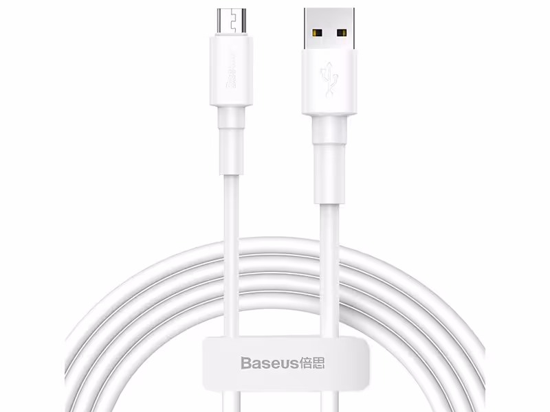 کابل شارژ و انتقال داده میکرو یو اس بی بیسوس مدل Mini White