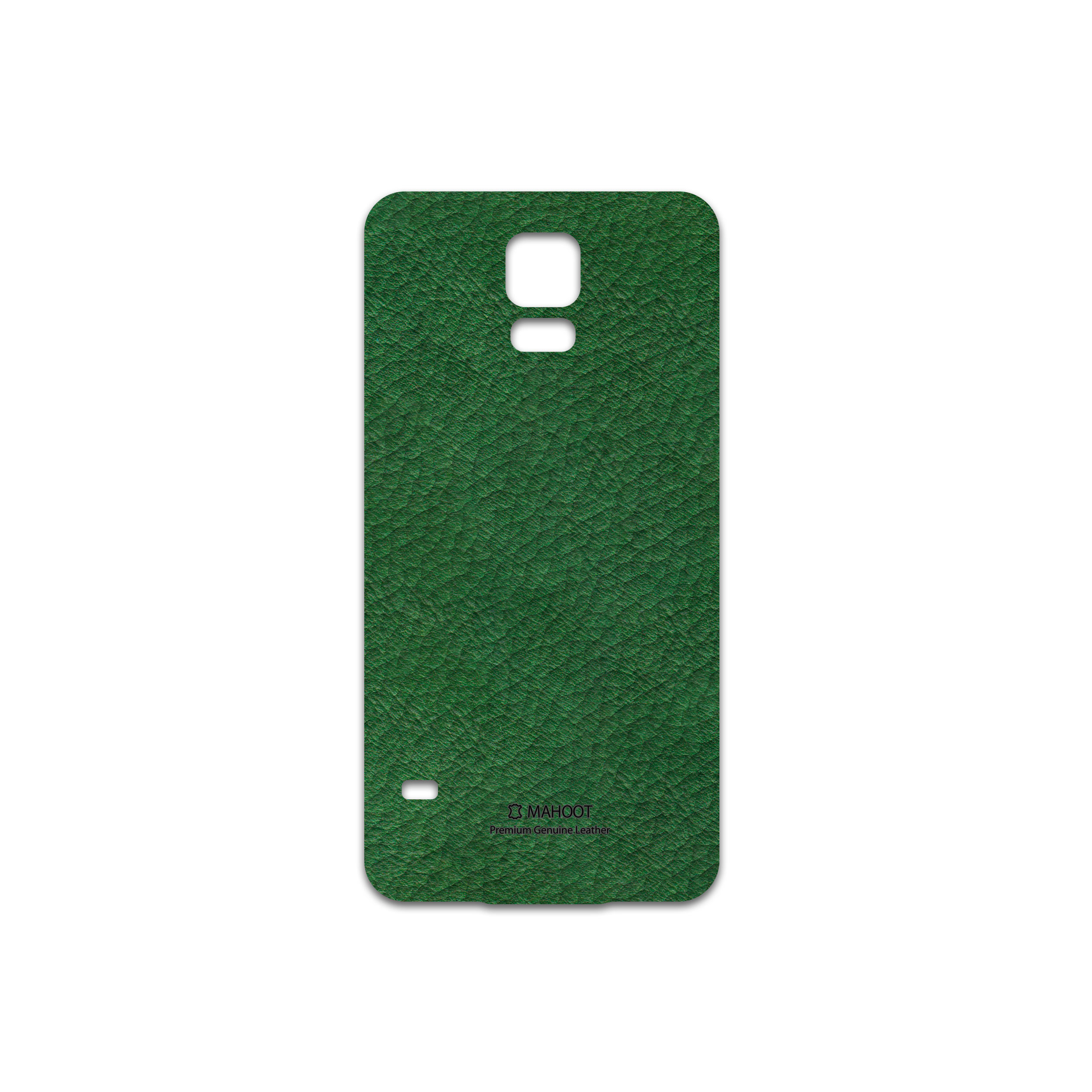 برچسب پوششی ماهوت مدل Green-Leather مناسب برای گوشی موبایل سامسونگ Galaxy S5