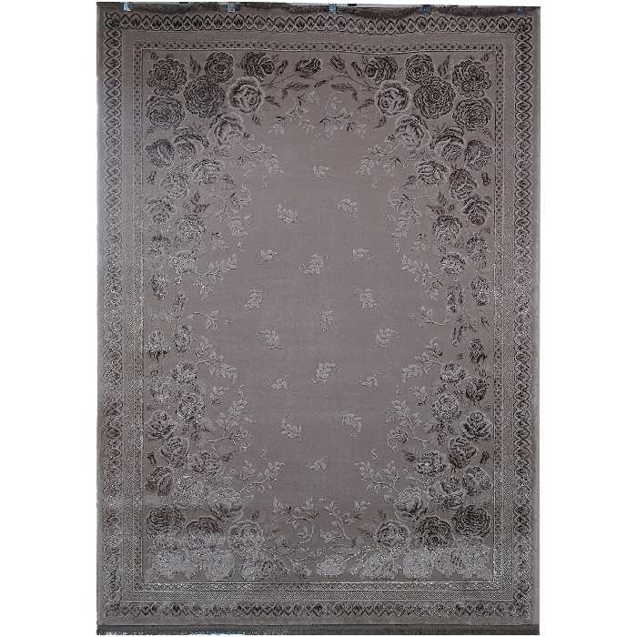 فرش ماشینی زمرد مشهد طرح 1913 زمینه بژ