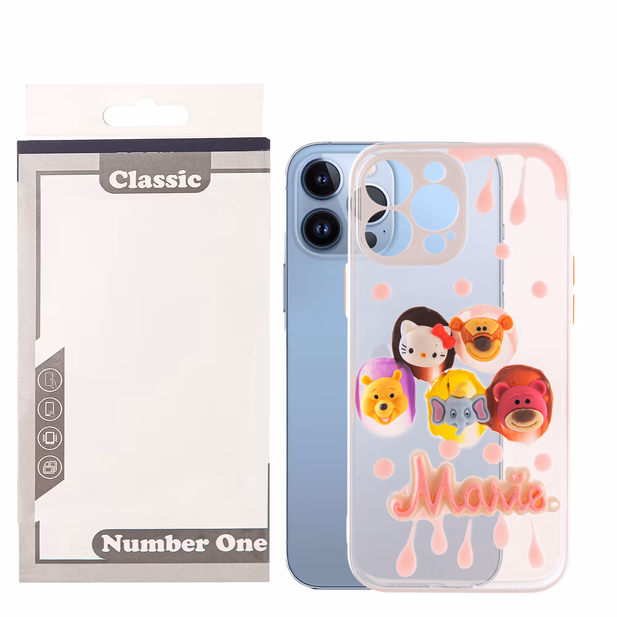 کاور کلاسیک مدل Mame kho.82 طرح مینیاتوری عروسکی مناسب برای گوشی موبایل اپل IPHONE 13 PRO