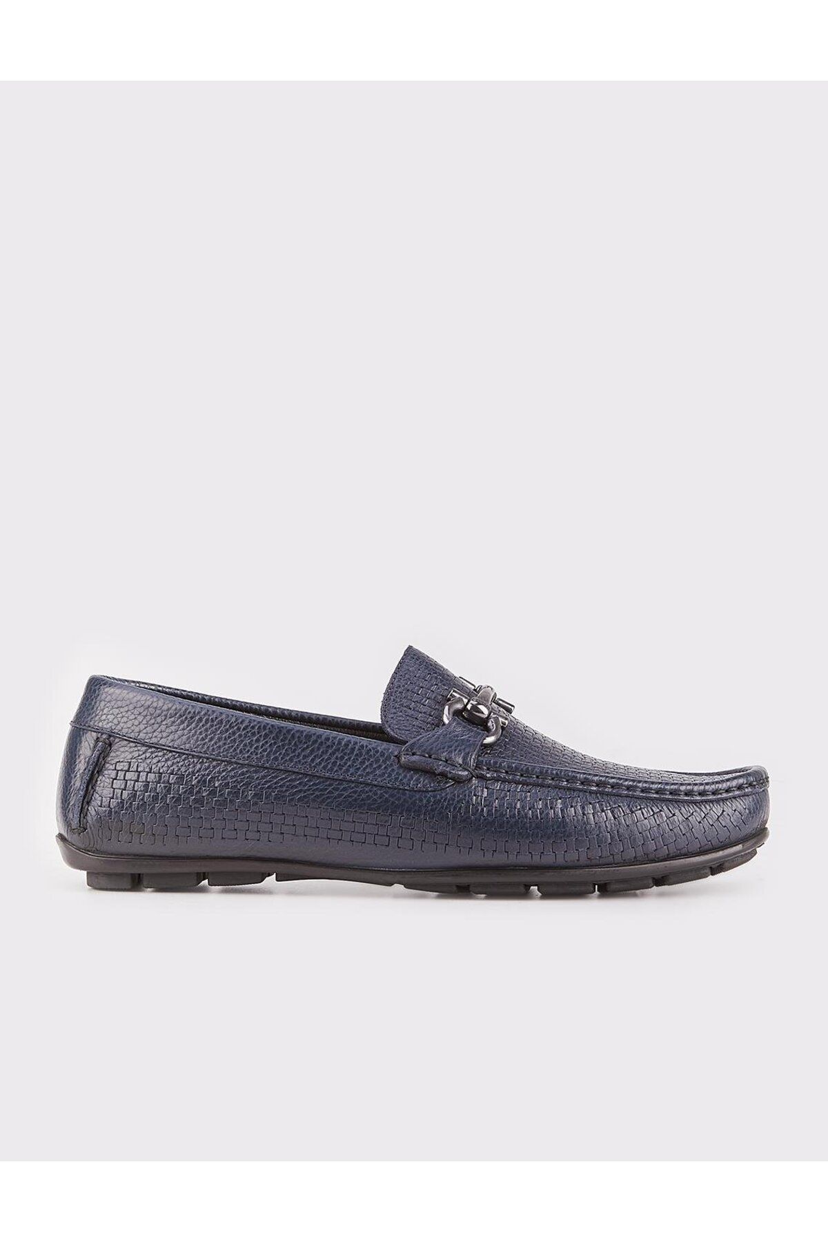 کفش های کژوال آبی مردانه Loafer Navy Lavy اورجینال Cabani