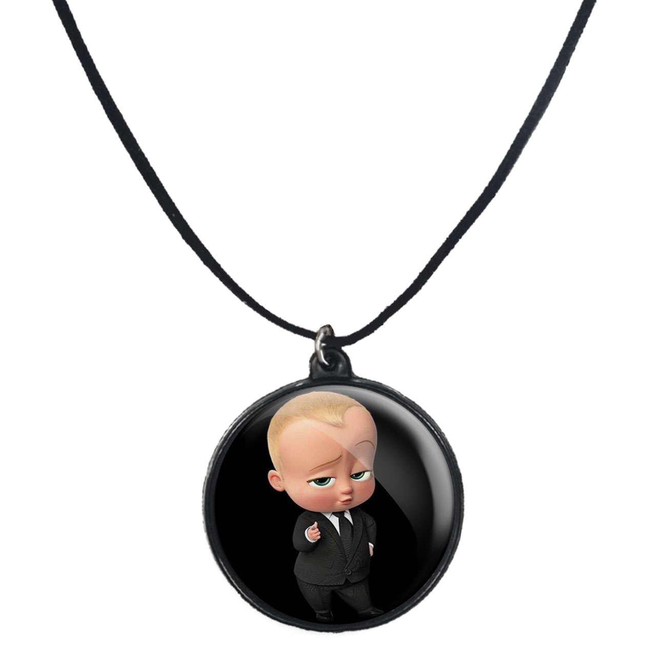 گردنبند پرمانه طرح بچه رئیس کد pmb.5077 مدل دو طرفه