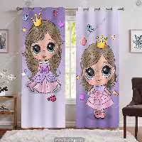 پرده اتاق کودک دختر طرح فانتزی غروسکی WA-2423