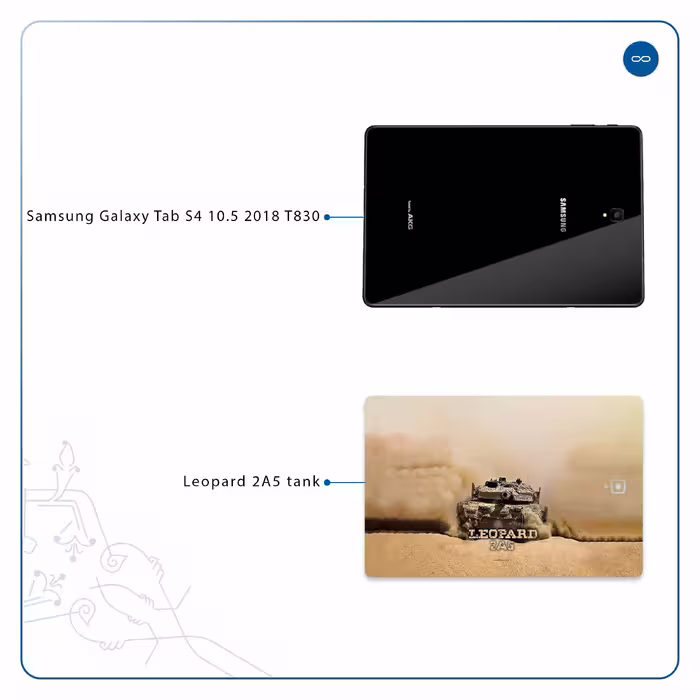برچسب پوششی ماهوت مدل Leopard 2A5 tank مناسب برای تبلت سامسونگ Galaxy Tab S4 10.5 2018 T830