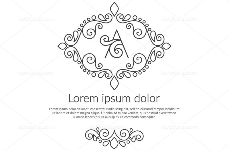 وکتور مونوگرام حرف A | گرافیک با طعم تربچه