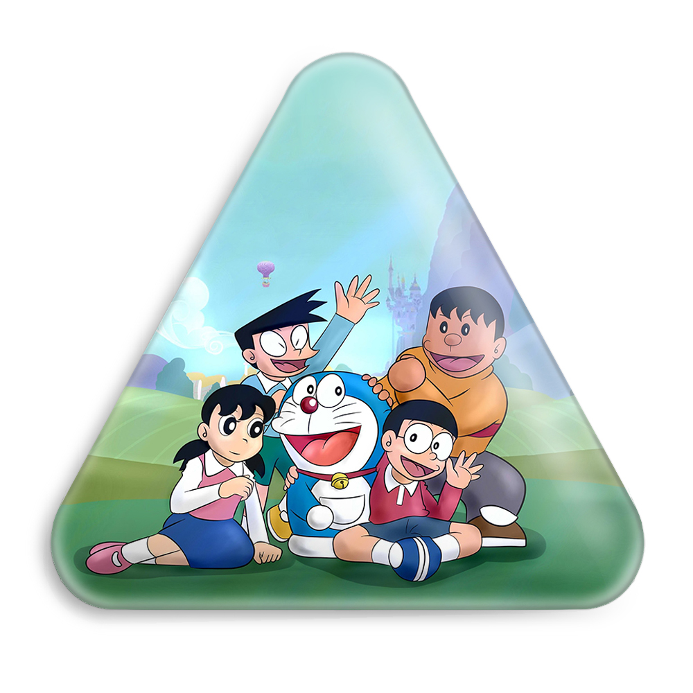 پیکسل خندالو طرح انیمه دورایمون مدل مثلثی کد 4963