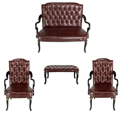 مبل راحتی 4 نفره هلکو مدل عصایی به همراه میز جلومبلی