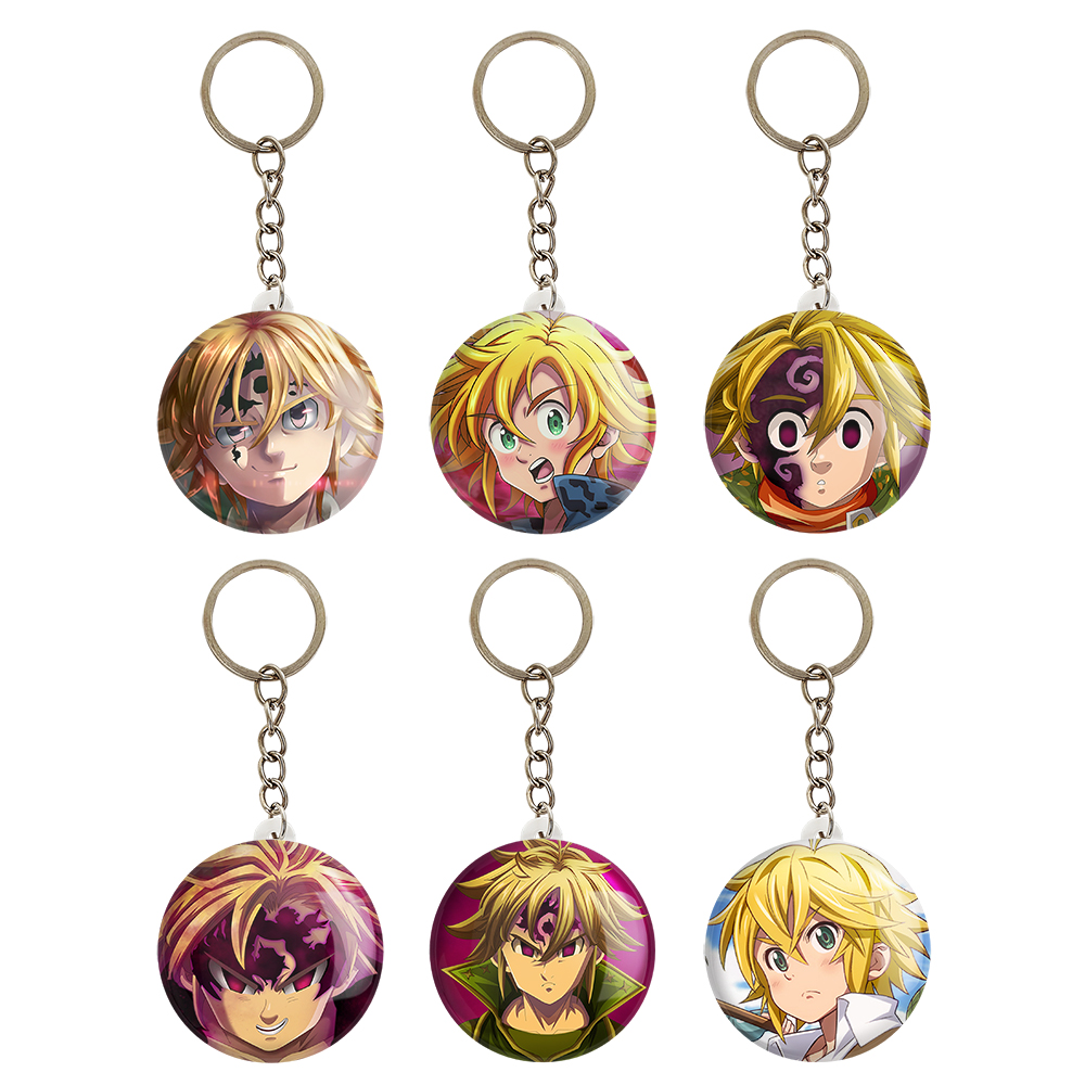 جاکلیدی خندالو مدل انیمه هفت گناه کبیره کد 962A مجموعه 6 عددی