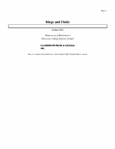 خرید و دانلود نسخه کامل کتاب Rings and Fields
