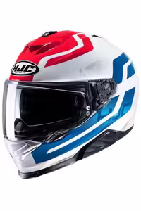 کلاه کاسکت موتورسیکلت سفید MOTOSARRAF I71 ENTA MC21 ایمنی موتور سیکلت بسته HJC