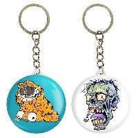 جاکلیدی خندالو مدل گربه و اسکلت کد 15051506 مجموعه 2 عددی