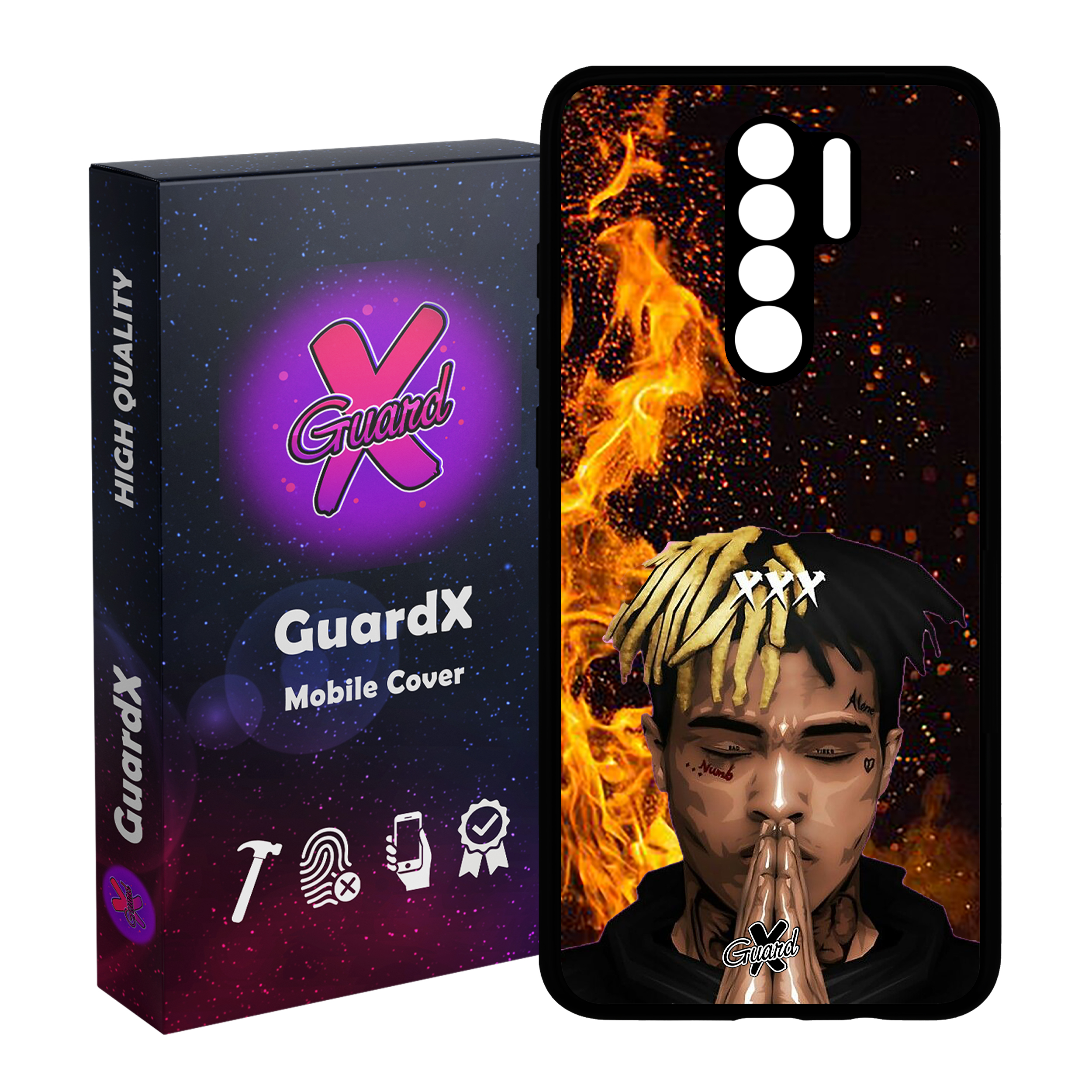 کاور گارد ایکس طرح Tentaction مدل Glass10366 مناسب برای گوشی موبایل شیائومی Redmi 9 / 9 Prime