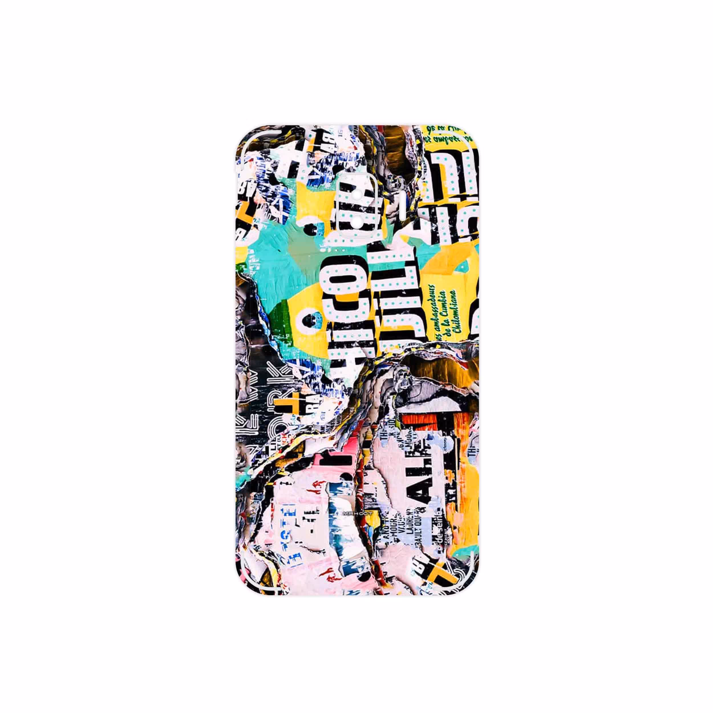 برچسب پوششی ماهوت مدل Collage of Teared Paper مناسب برای گوشی موبایل سامسونگ Galaxy J2 Core