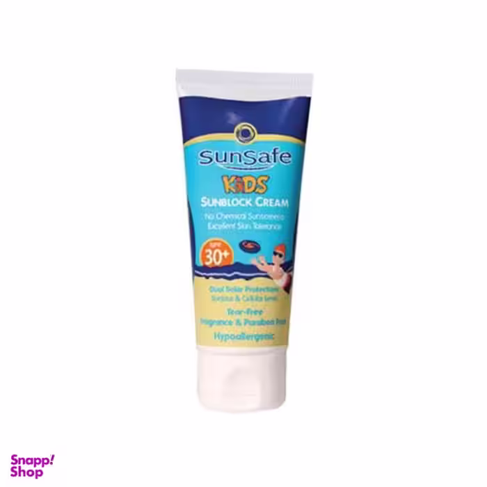 کرم ضد آفتاب کودک سان سیف (Sun Safe) مدل Hypoallergenic SPF30 وزن 50 گرم