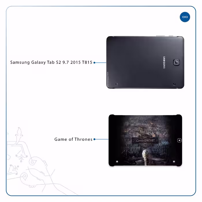 برچسب پوششی ماهوت مدل Game of Thrones مناسب برای تبلت سامسونگ Galaxy Tab S2 9.7 2015 T815
