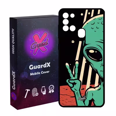کاور گارد ایکس طرح Alien مدل Glass10499 مناسب برای گوشی موبایل سامسونگ Galaxy A21s